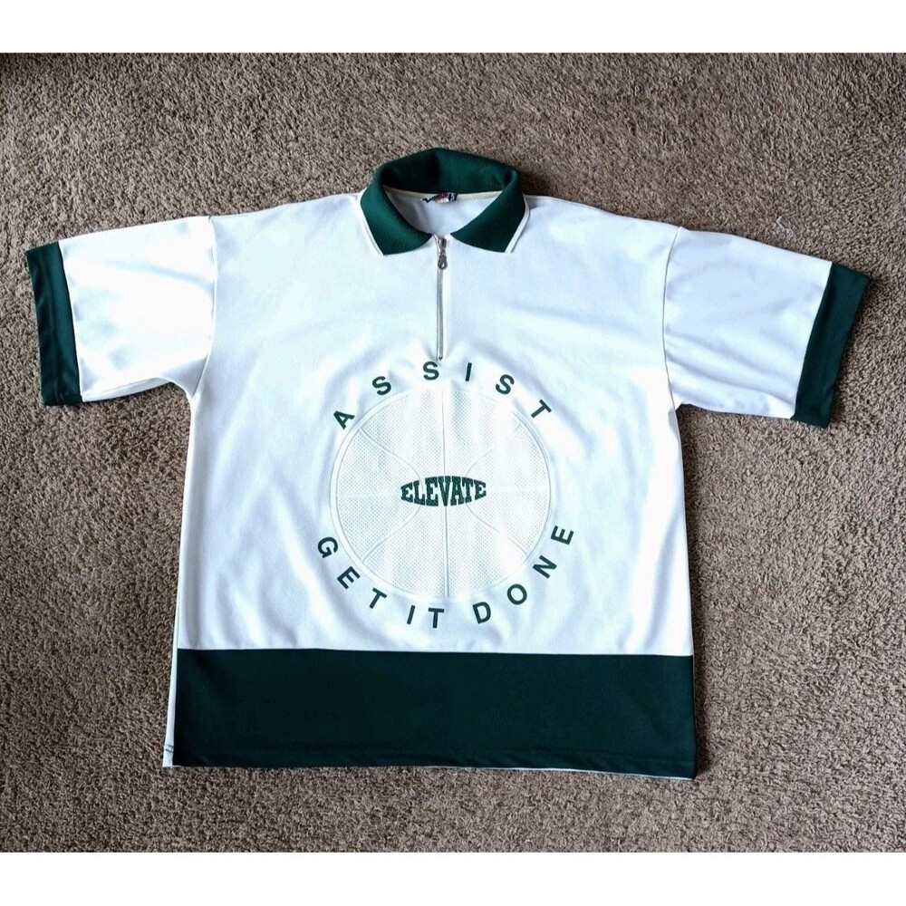 Vintage Base Camp Shirt Men's Large 1/4 Zip Short Sleeve